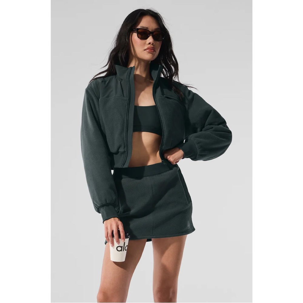 ALO Yoga Dark Green Bomber Jacket